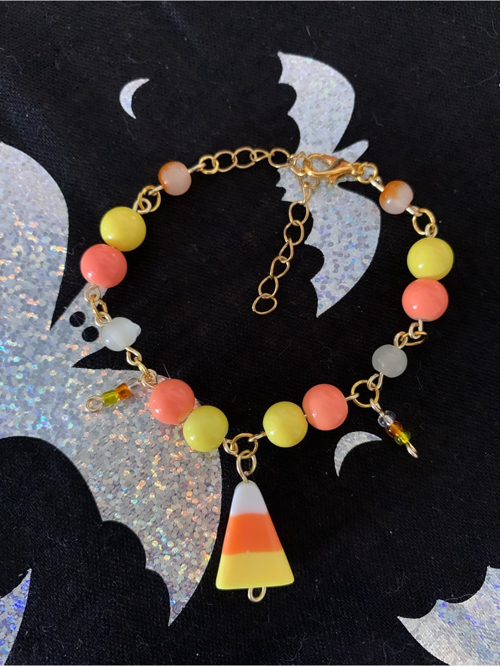 Candy Corn Charm Bracelet